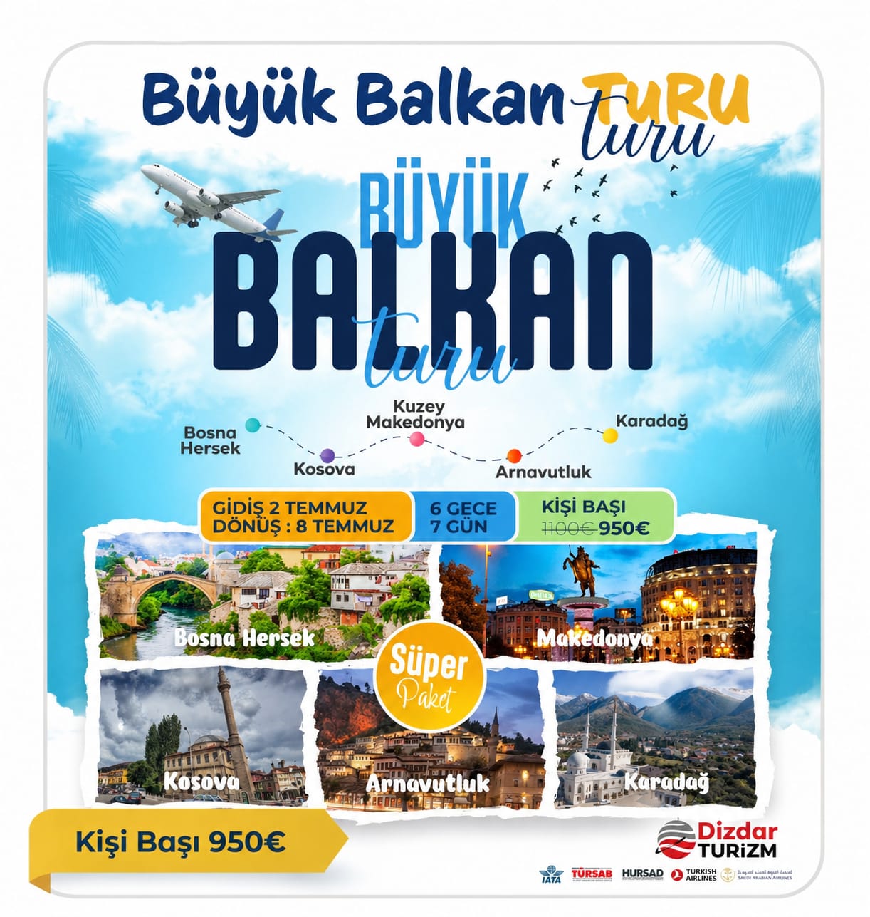 6 GECE 7 GÜN BALKAN TURLARI